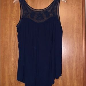 Spanish feels, Navy blue with see-through top.